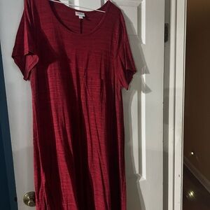 3xl LuLaRoe Carly, heathered red.
